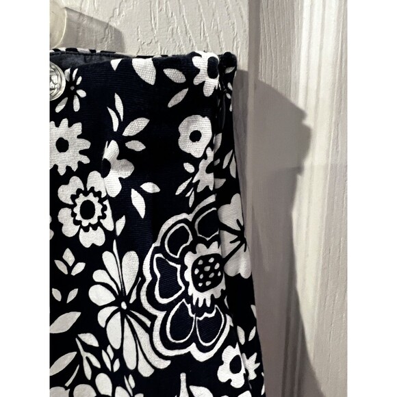Talbots Skirt Womens Sz 16 Blue Floral Straight Casual Lined Coastal Romantic - Picture 2 of 6